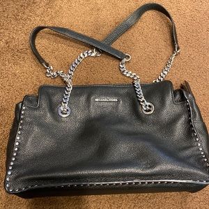 Michael Kors Black Pebble Leather Tote